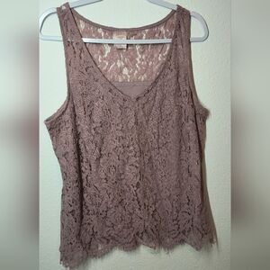Lace Sleeveless Top - Pink Sz XXL